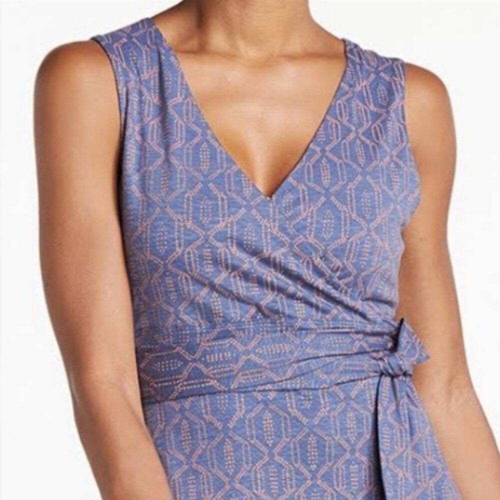Toad&Co Cue Wrap Dress with Pockets Size Medium Organic Cotton Sleeveless NWOT